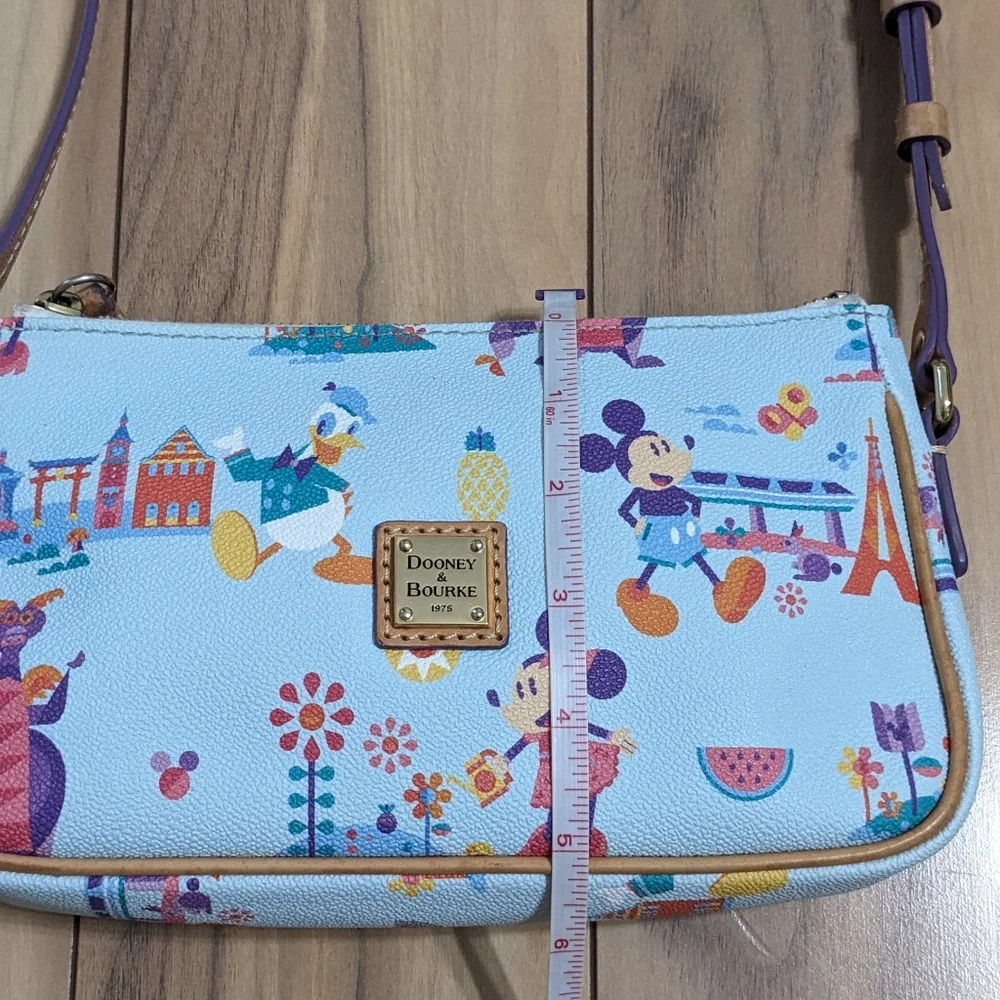 EUC! Dooney &Bourke X Disney Epcot Flower Garden Festival Figment Crossbody Bag - Picture 12 of 16